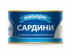 Сардини натуральні в олії АКВАМАРИН 230 г